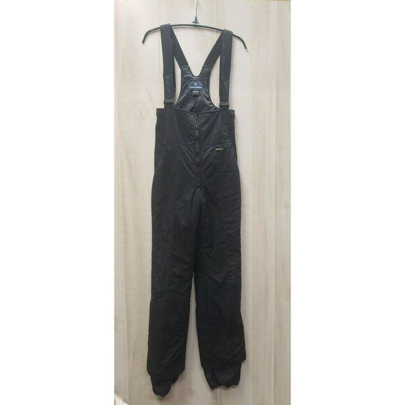 Edelweiss Ladies Ski Snow Bib Pants, Black, Size 6 Nylon & Polyester, Adj Straps - Picture 1 of 8